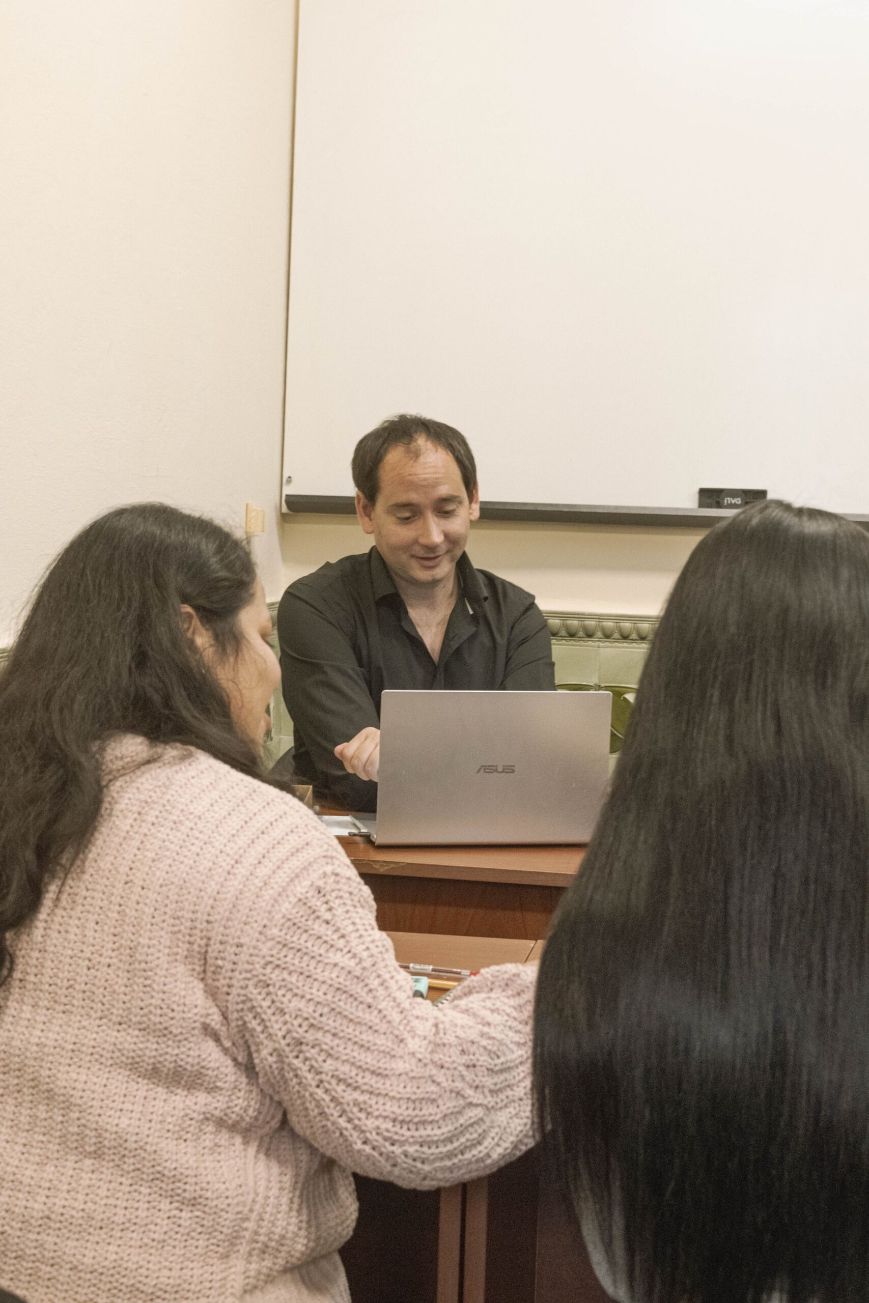 Professionals collaborating in a business meeting